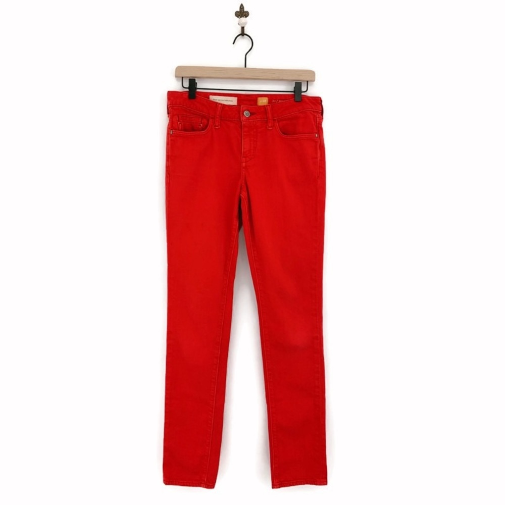 Anthropologie Pilcro Stet Slim Jeans Size 28 Red